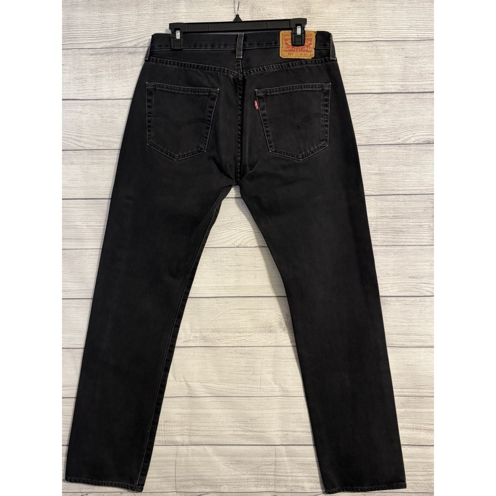 Levi's 501 Original Fit Button Fly Jeans 32x32 Black Straight Leg - Picture 6 of 8